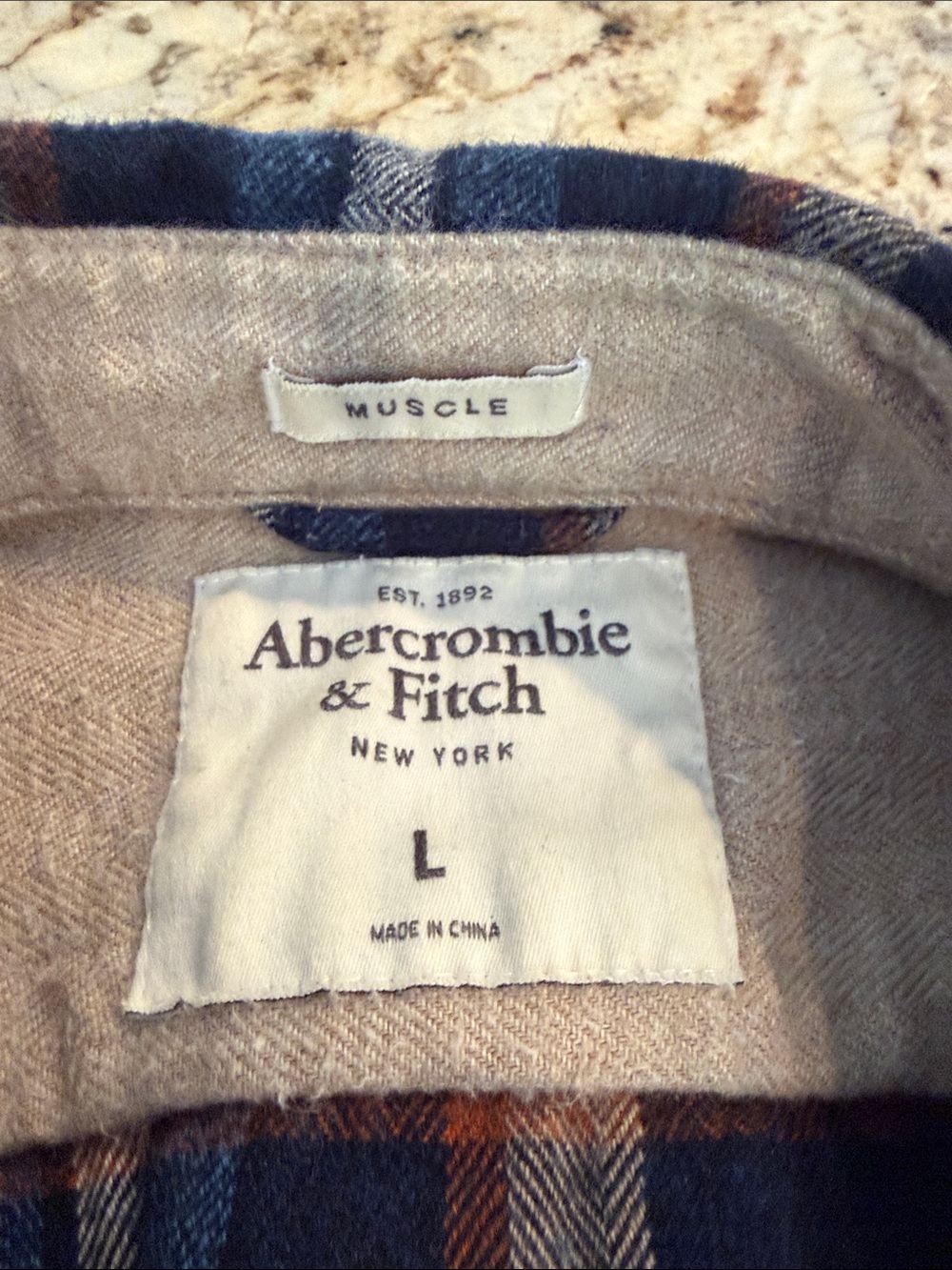 Abercrombie & Fitch Flannel Shirt Jacket - Blue & Brown